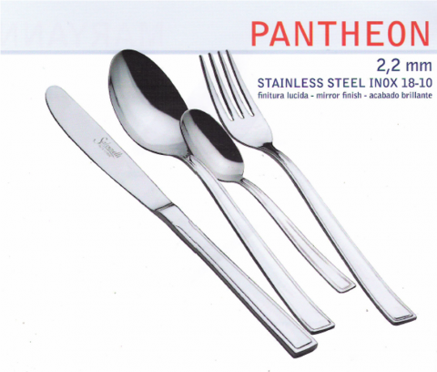 Collezione pantheon acciaio inox 18/10 spessore 2,2mm
